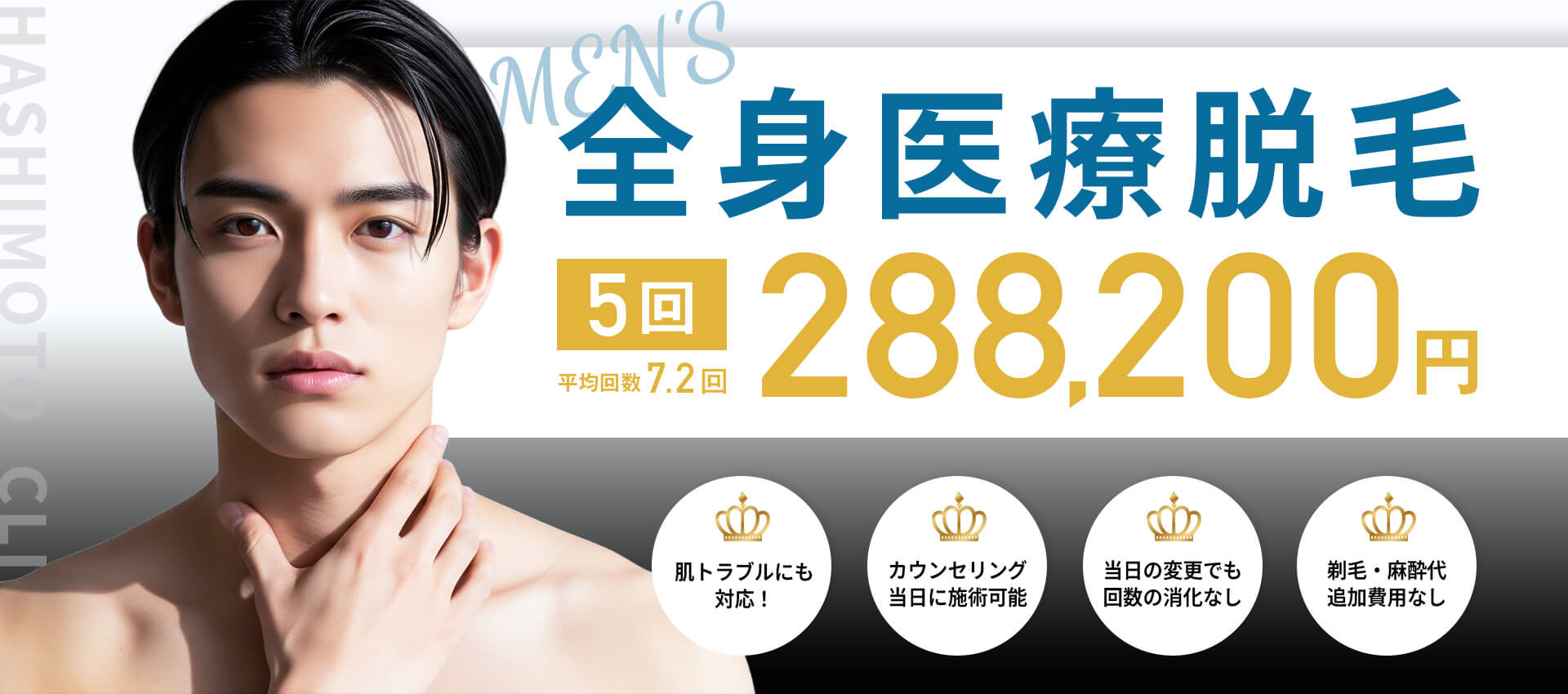 メンズ全身医療脱毛